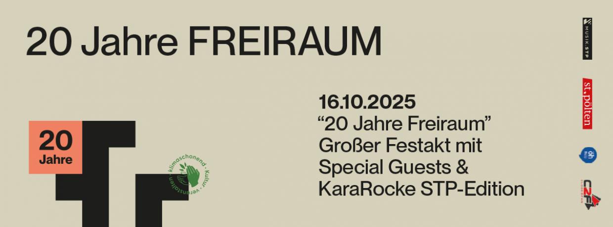 20 JAHRE FREIRAUM 20 JAHRE FREIRAUM