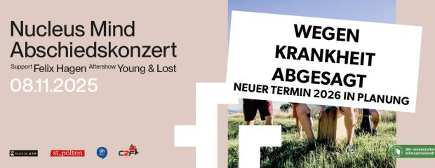 VERSCHOBEN: NUCLEUS MIND ABSCHIEDSKONZERT